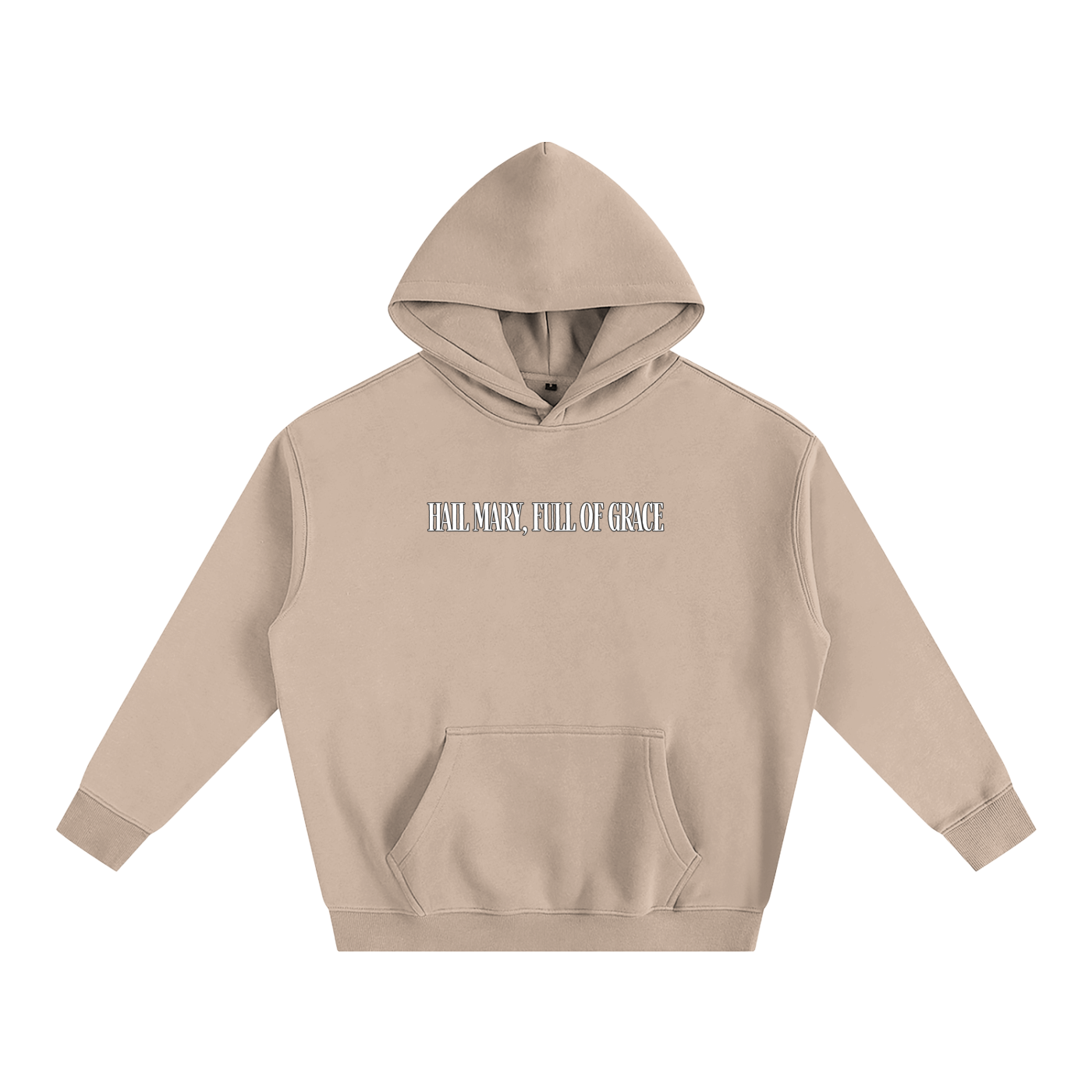 HAIL MARY FULL OF Grace - Punch the devil in the face - Oversize Fleeced Hoodie