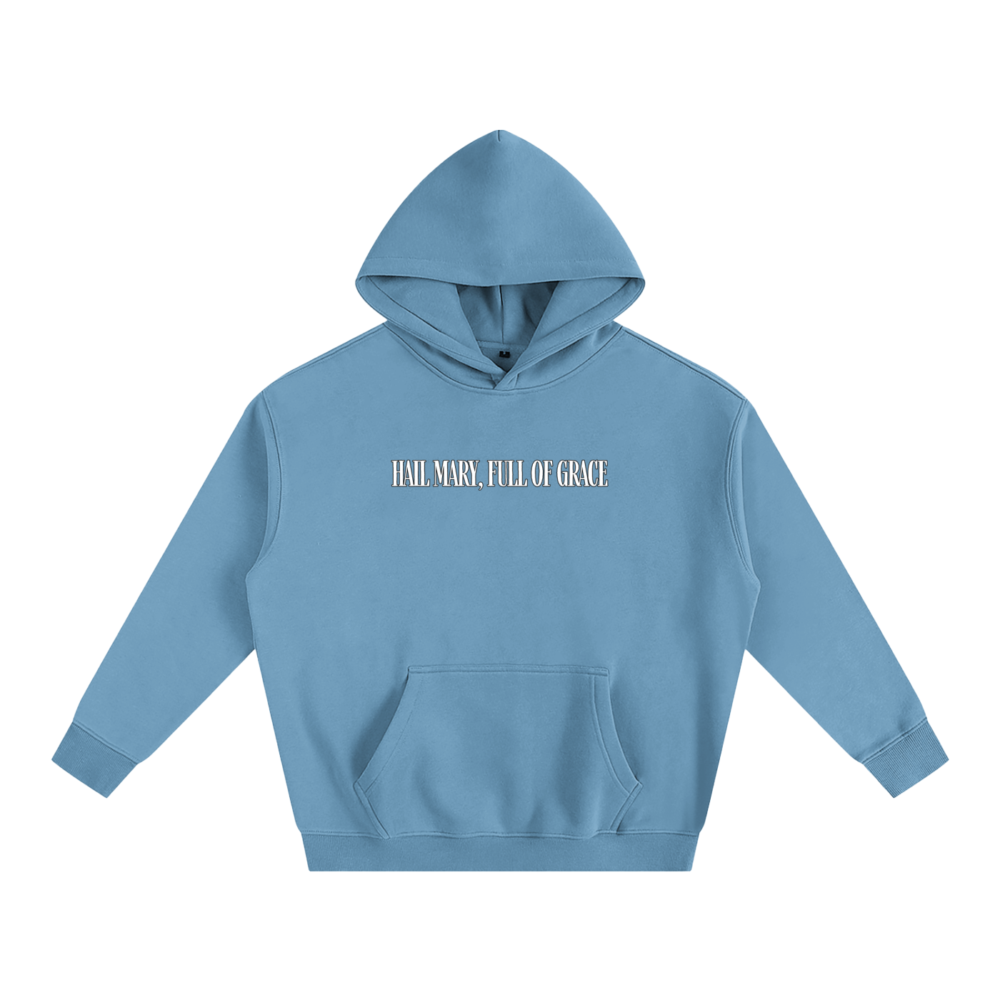 HAIL MARY FULL OF Grace - Punch the devil in the face - Oversize Fleeced Hoodie