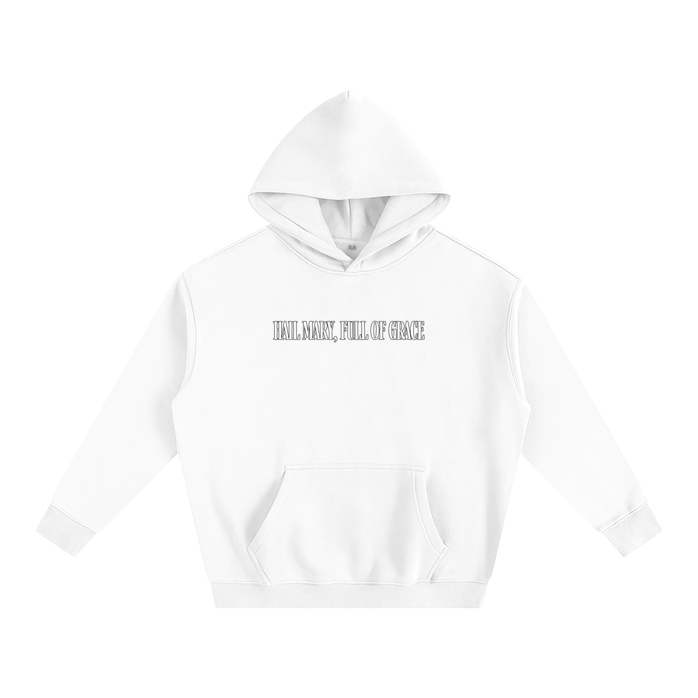 HAIL MARY FULL OF Grace - Punch the devil in the face - Oversize Fleeced Hoodie