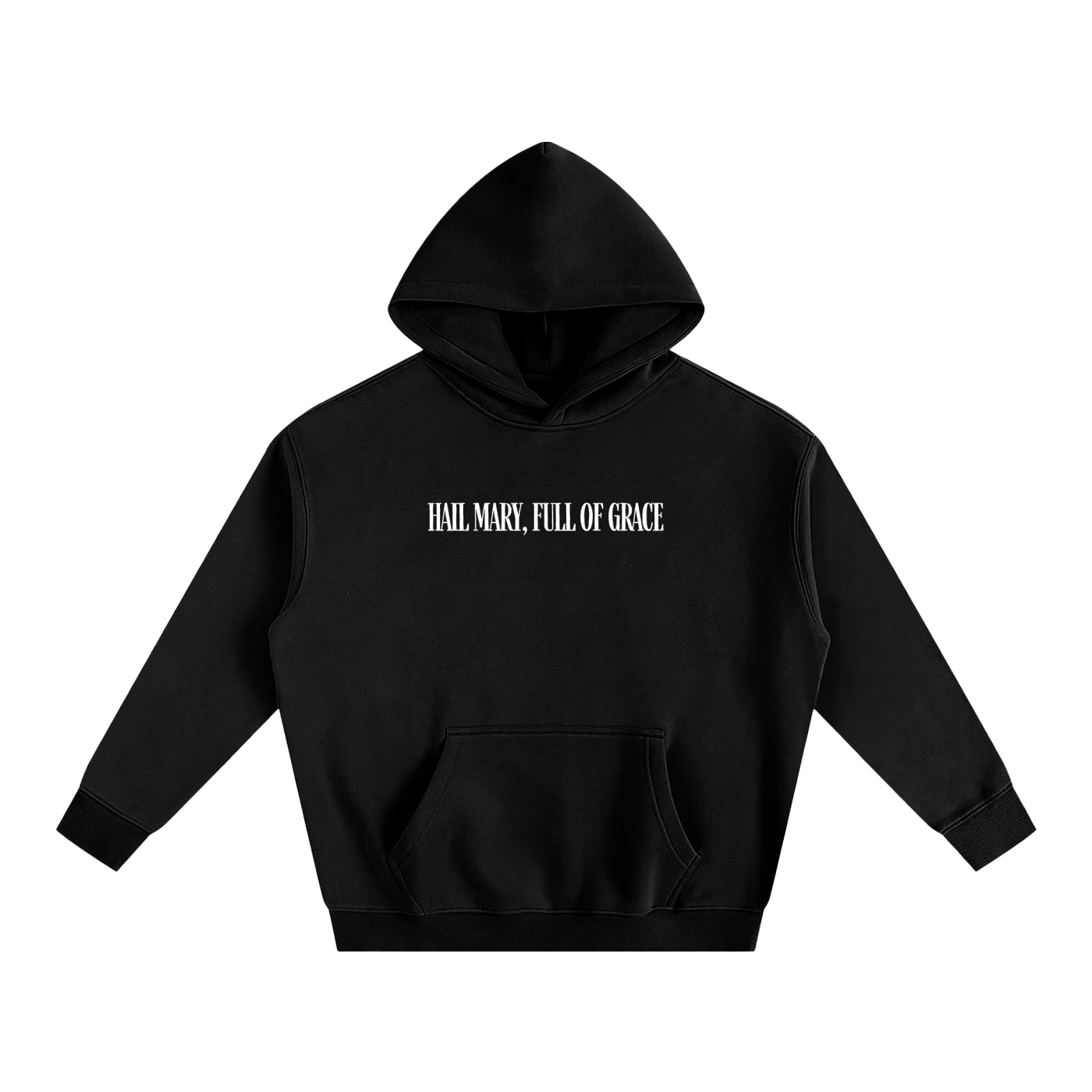 HAIL MARY FULL OF Grace - Punch the devil in the face - Oversize Fleeced Hoodie