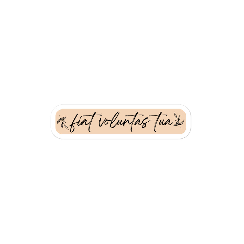 Fiat Voluntas Tua - flower - Bubble-free stickers