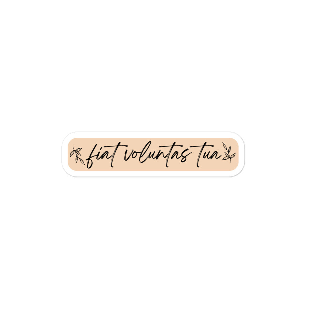 Fiat Voluntas Tua - flower - Bubble-free stickers