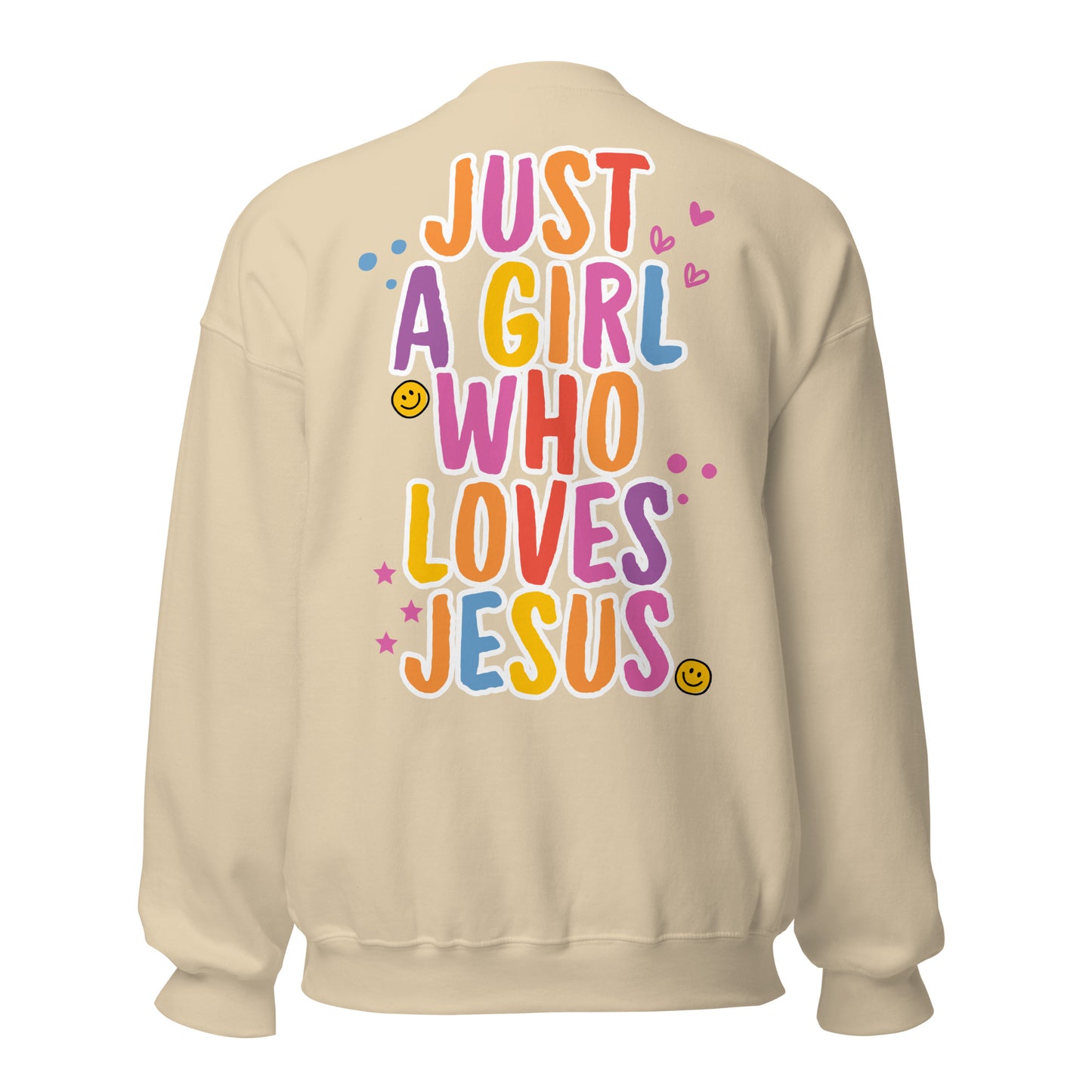 Just a Girl , Who LOVES JESUS - EMBROIDERY Unisex Sweatshirt