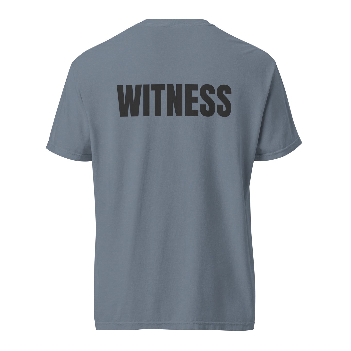 WITNESS - Unisex garment-dyed heavyweight t-shirt - Blk