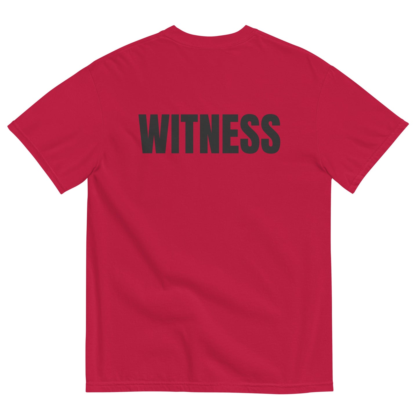 WITNESS - Unisex garment-dyed heavyweight t-shirt - Blk