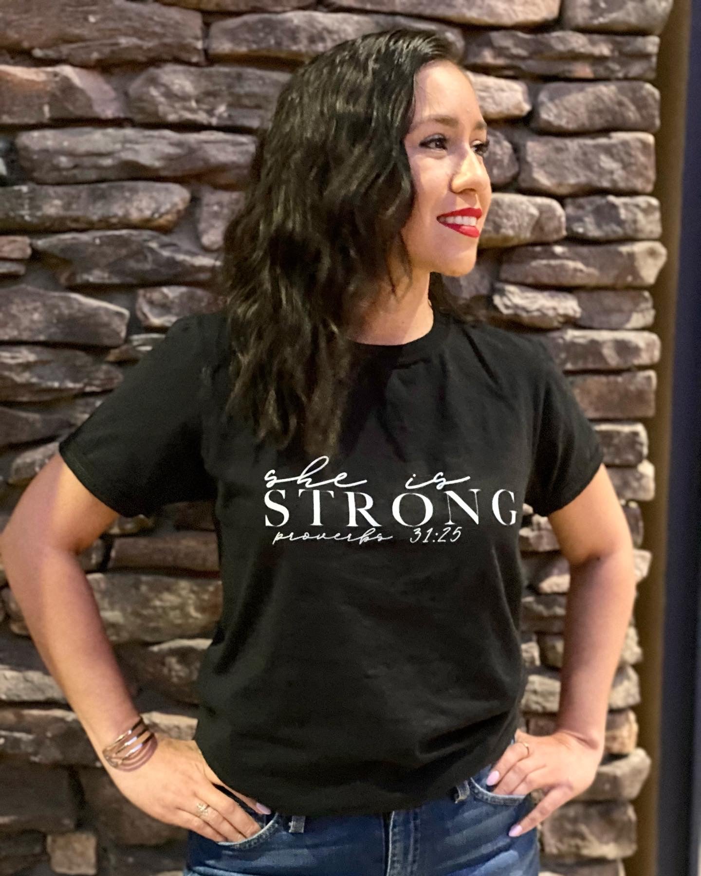 She is Strong - Short-Sleeve Unisex T-Shirt - Black, Navy, Gray