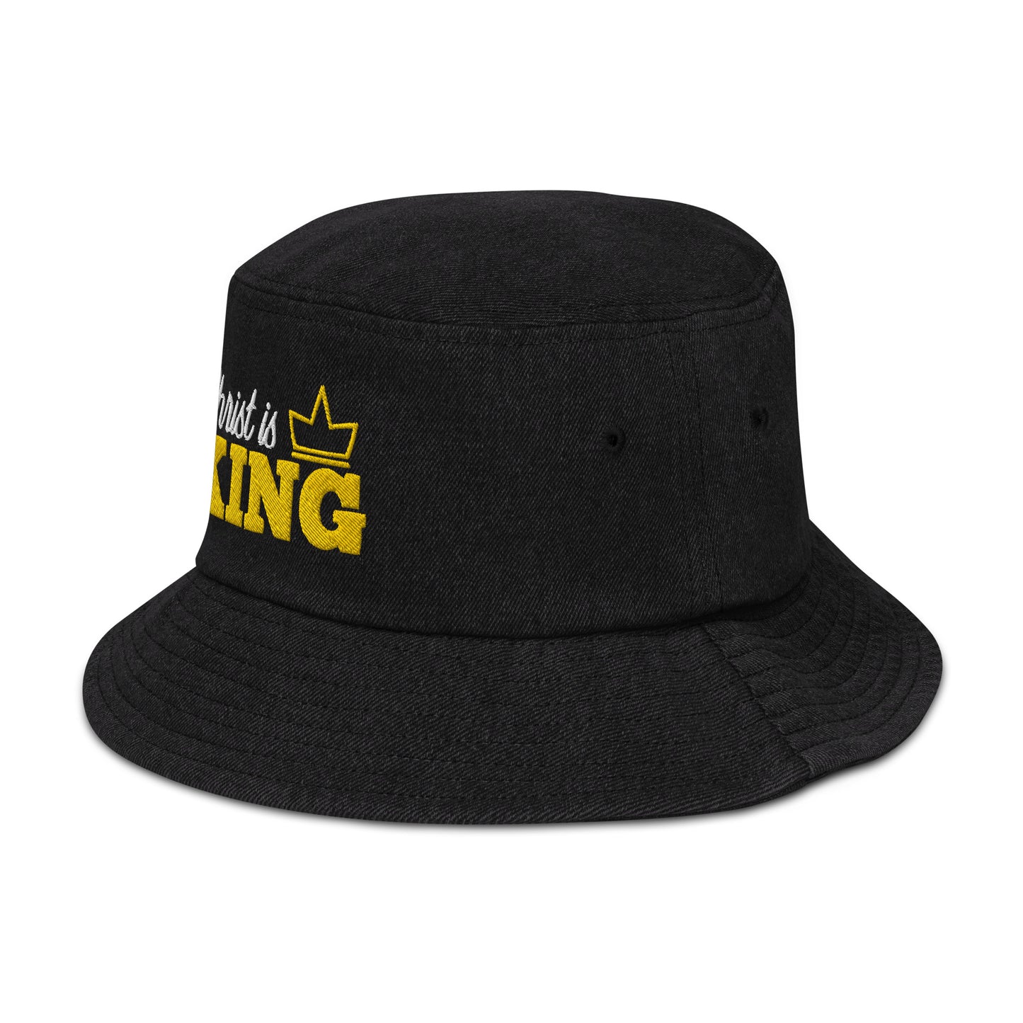 Christ is King! Denim bucket hat