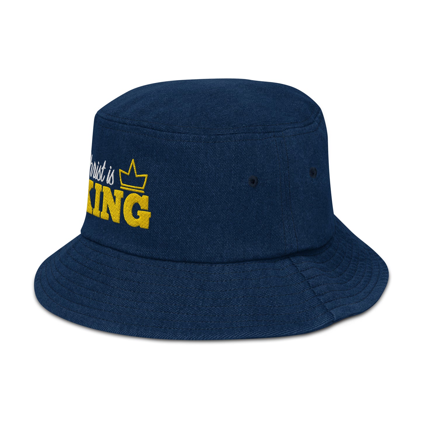 Christ is King! Denim bucket hat
