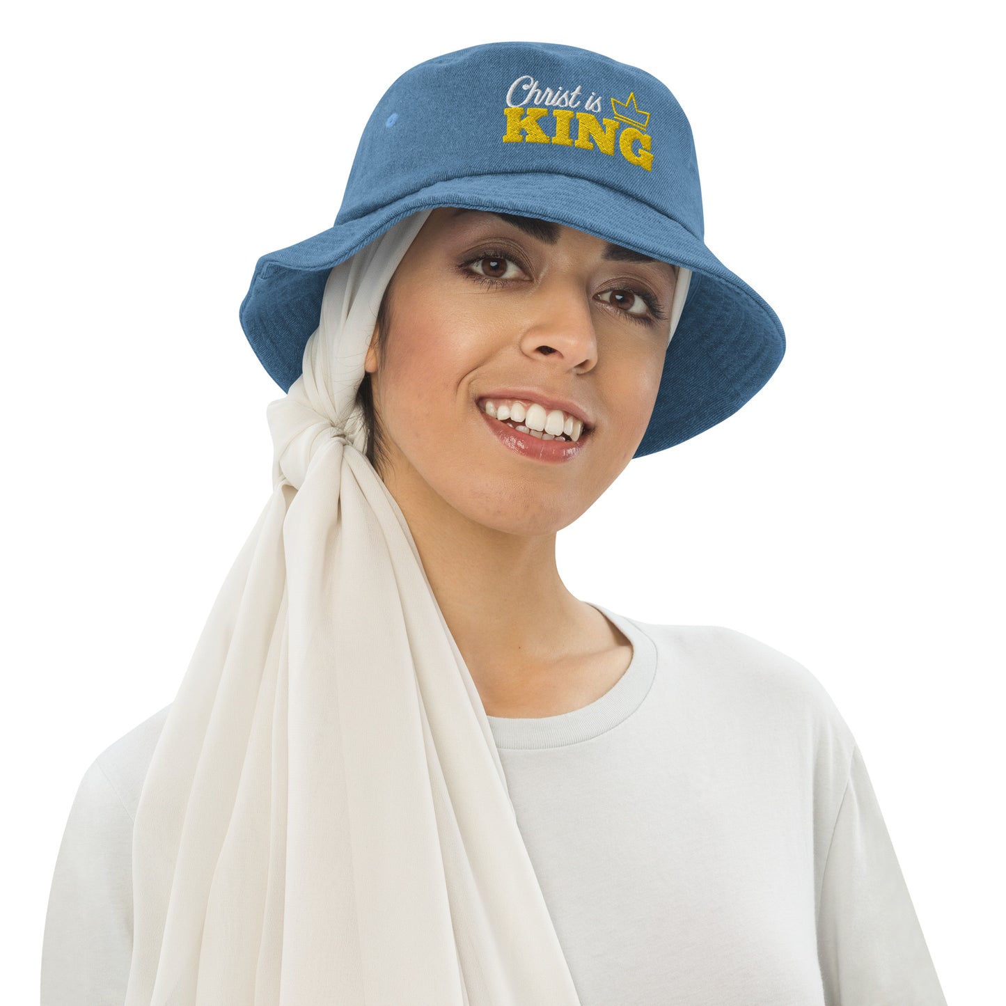 Christ is King! Denim bucket hat