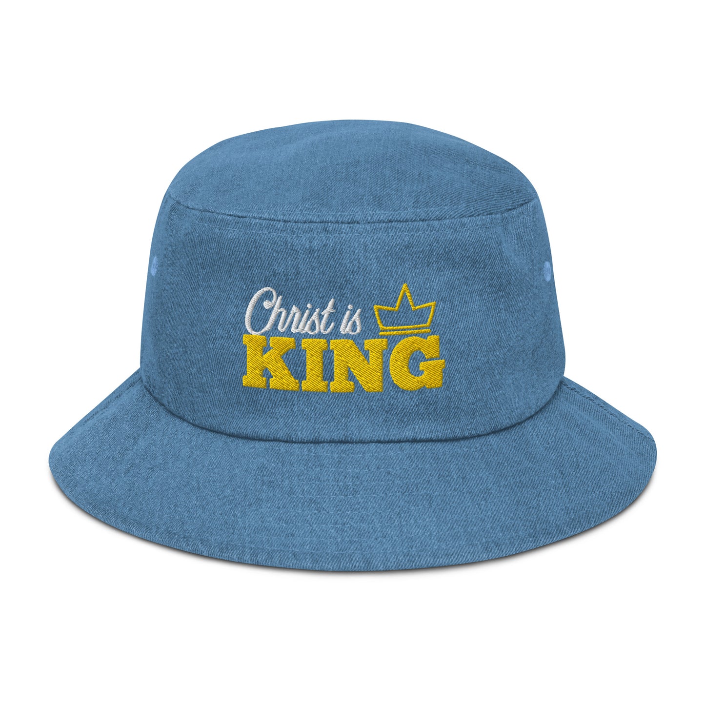 Christ is King! Denim bucket hat