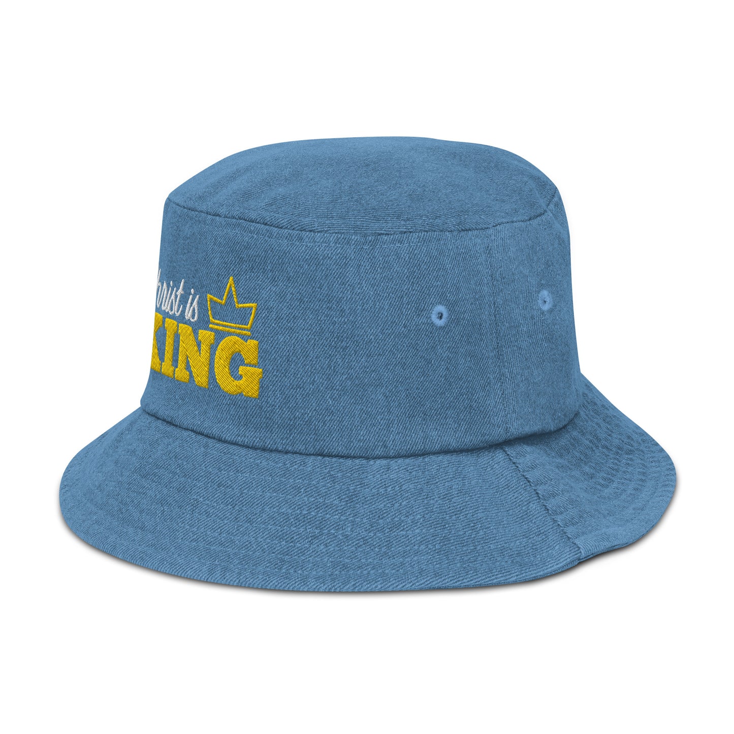 Christ is King! Denim bucket hat