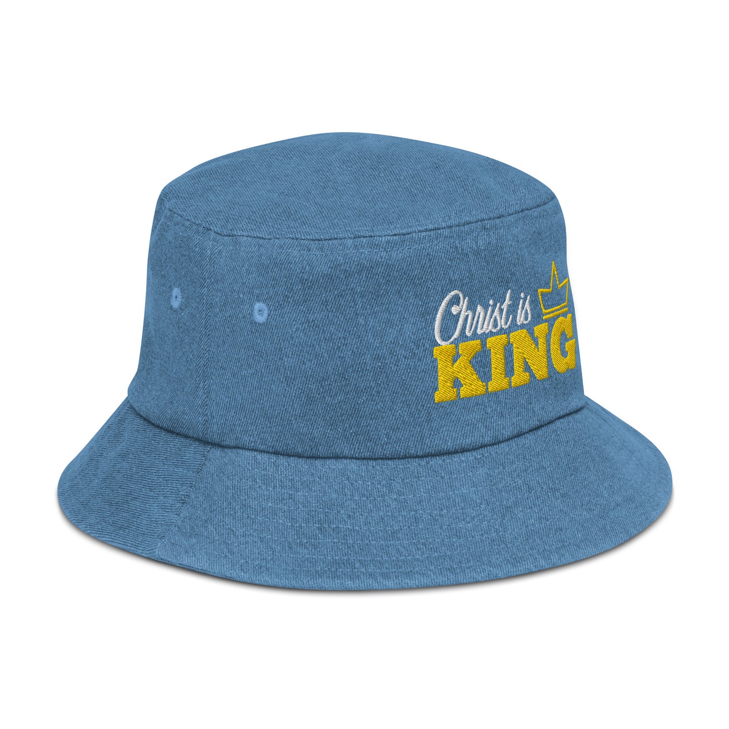 Christ is King! Denim bucket hat