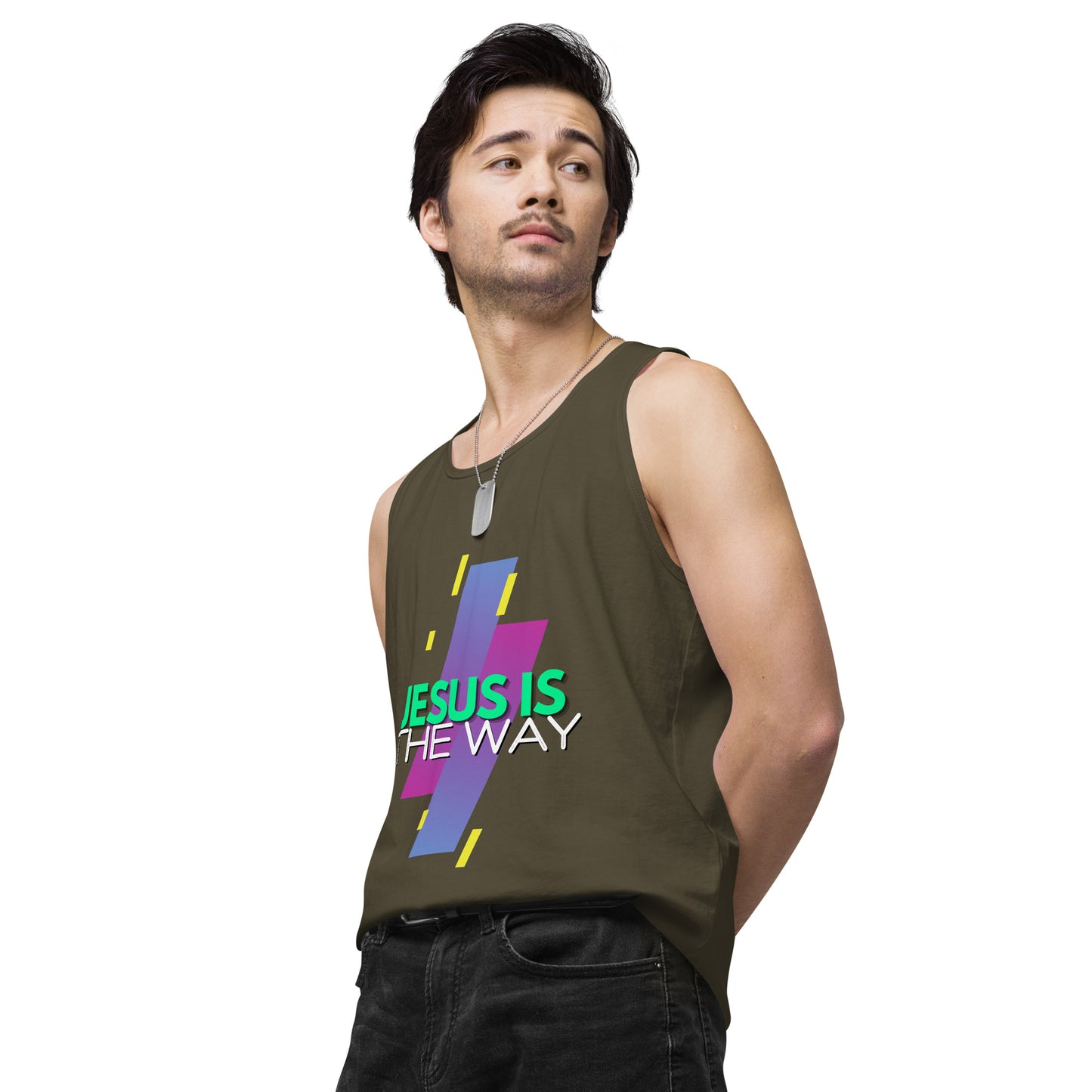 Jesus is the Way - Men’s premium tank top