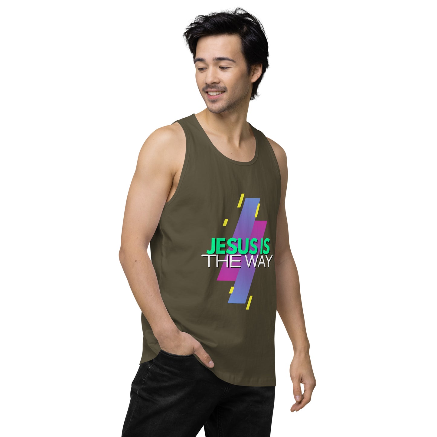 Jesus is the Way - Men’s premium tank top