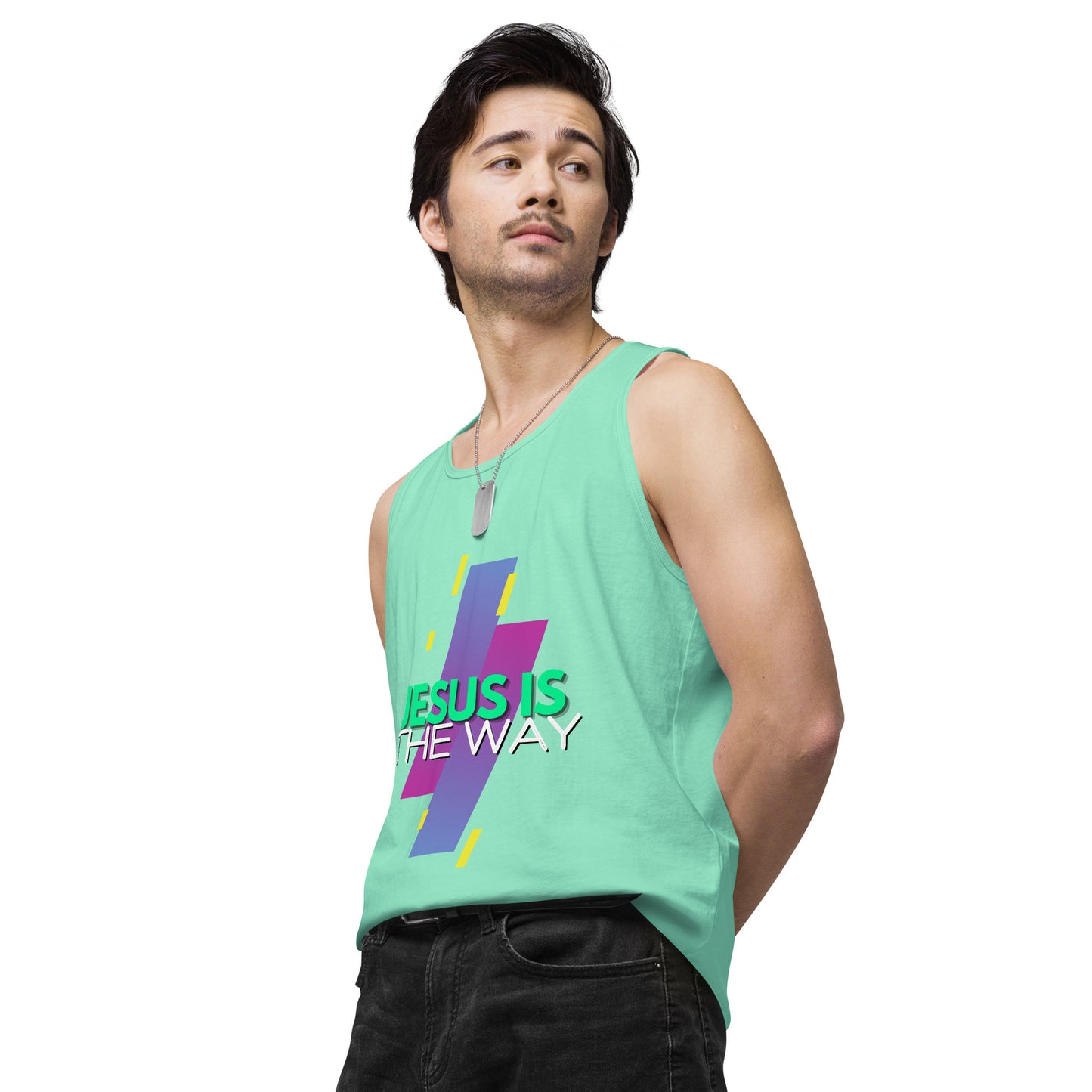 Jesus is the Way - Men’s premium tank top