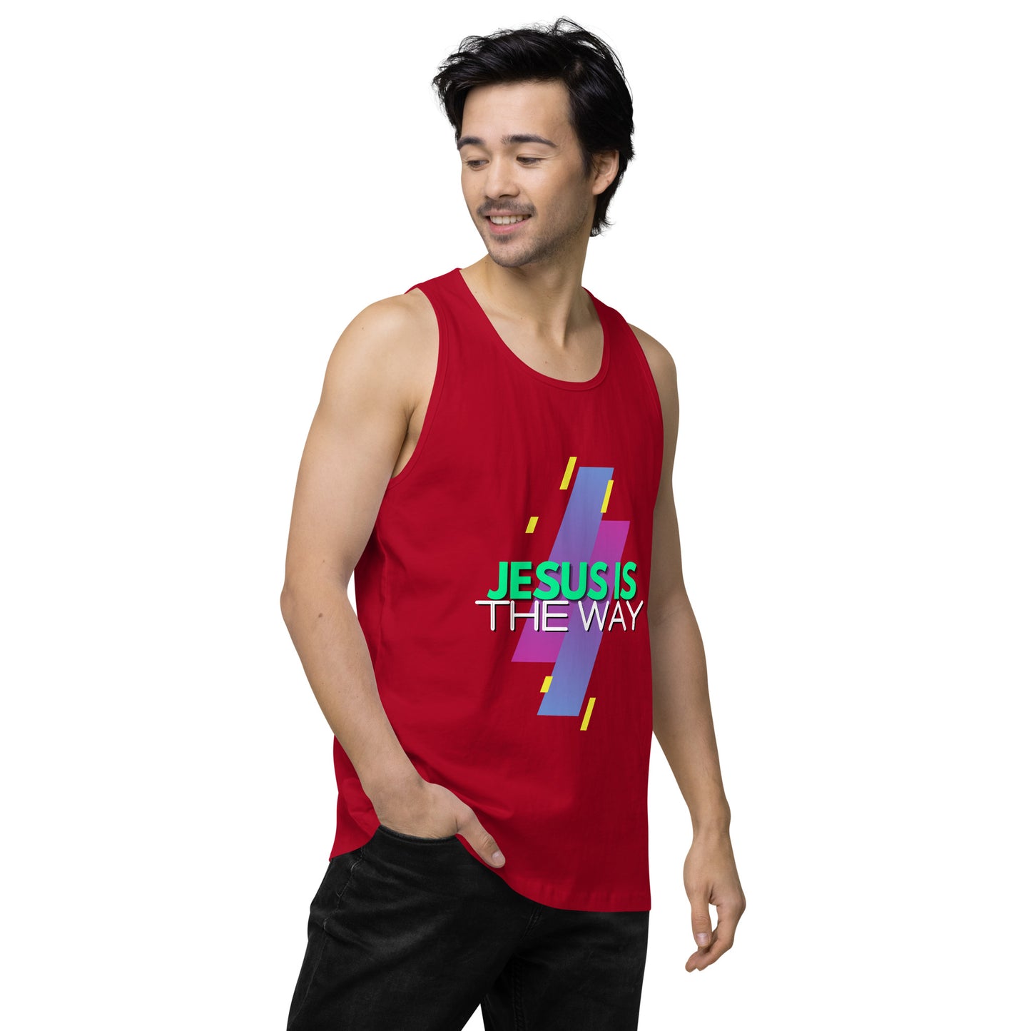 Jesus is the Way - Men’s premium tank top