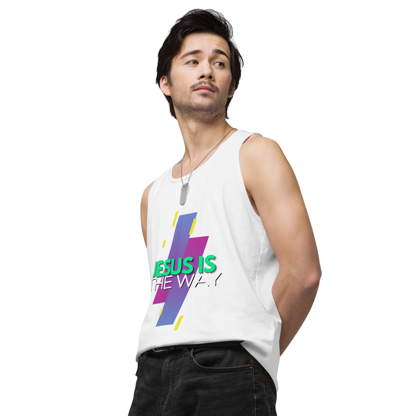 Jesus is the Way - Men’s premium tank top