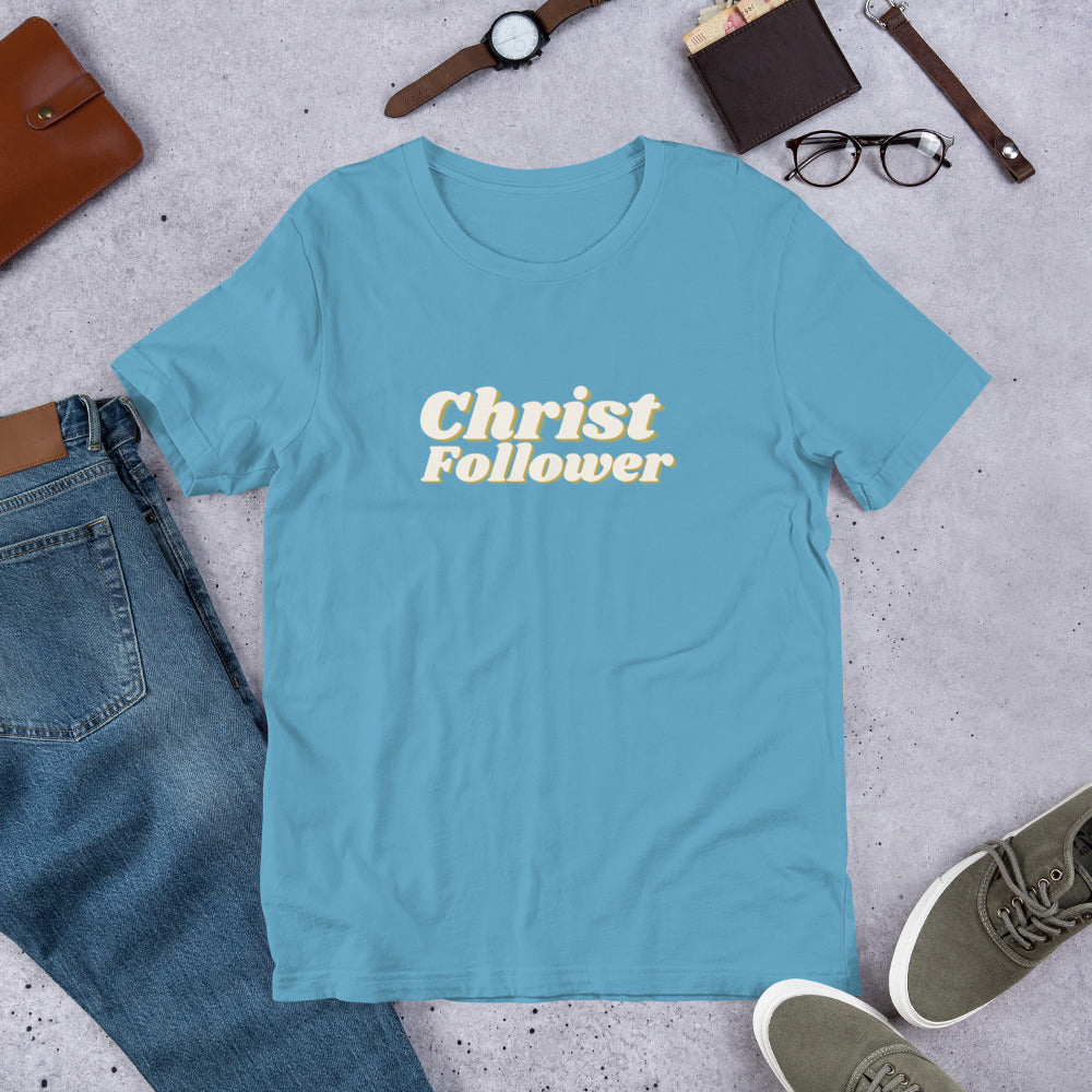 Christ Follower - Center - Short-Sleeve Unisex T-Shirt
