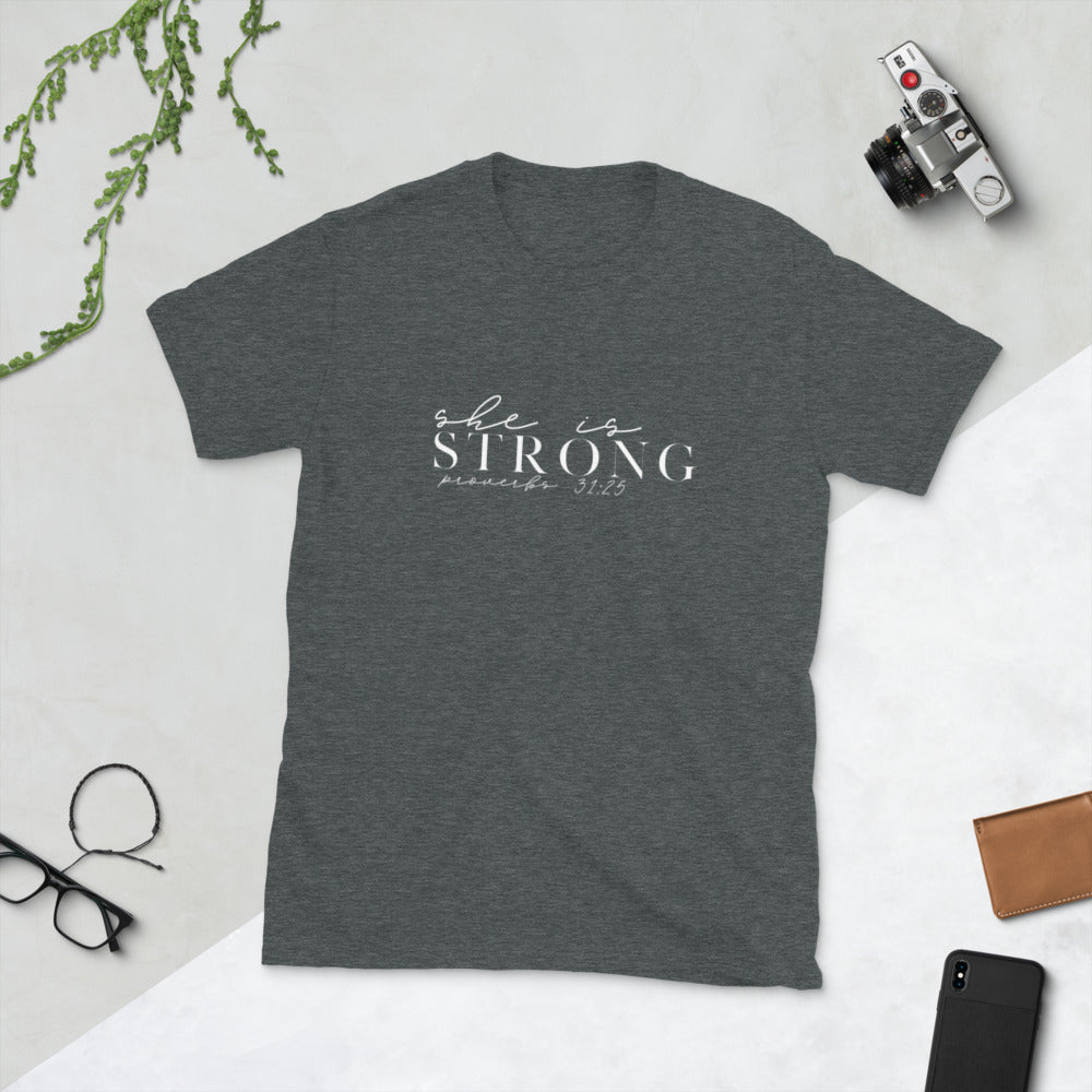 She is Strong - Short-Sleeve Unisex T-Shirt - Black, Navy, Gray