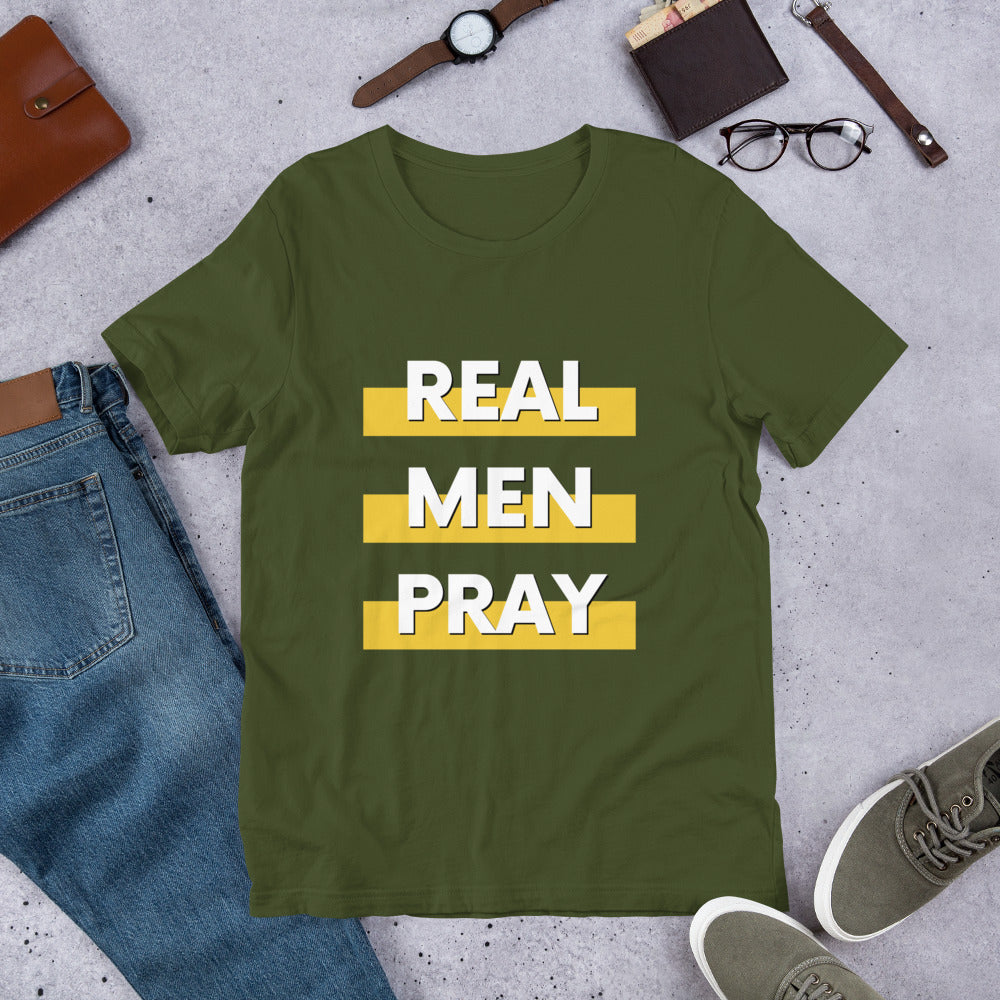 Real Men Pray - Short-Sleeve Men's T-Shirt