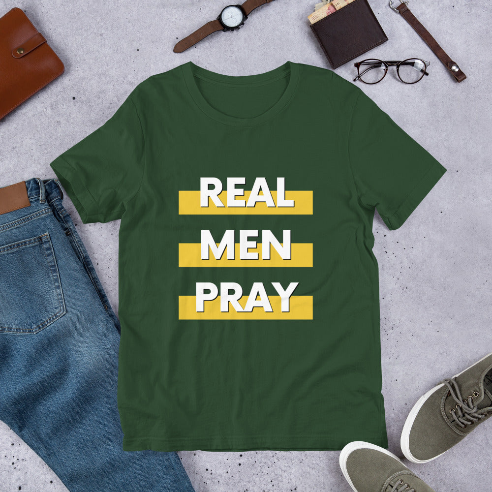 Real Men Pray - Short-Sleeve Men's T-Shirt