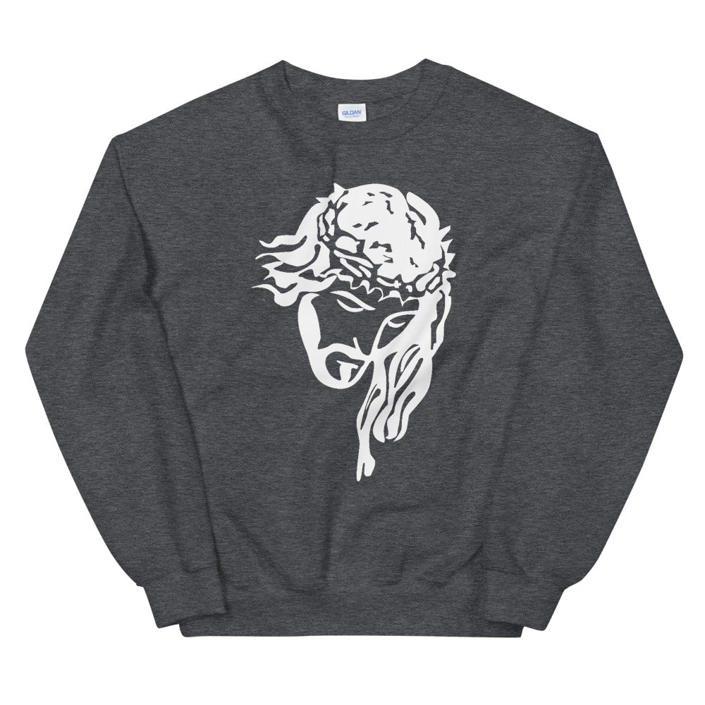 Jesus Crown - WHT - Unisex Sweatshirt