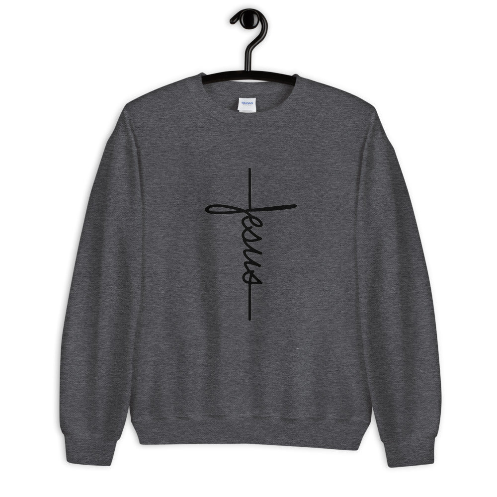 Cross-Shaped Jesus: Inspiring Sweatshirt for Faithful Believers (Unisex)