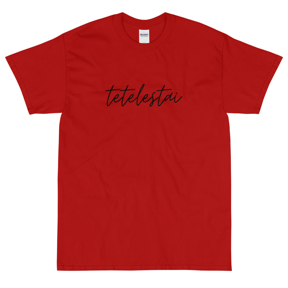 tetelestai - Short Sleeve T-Shirt (blk font)