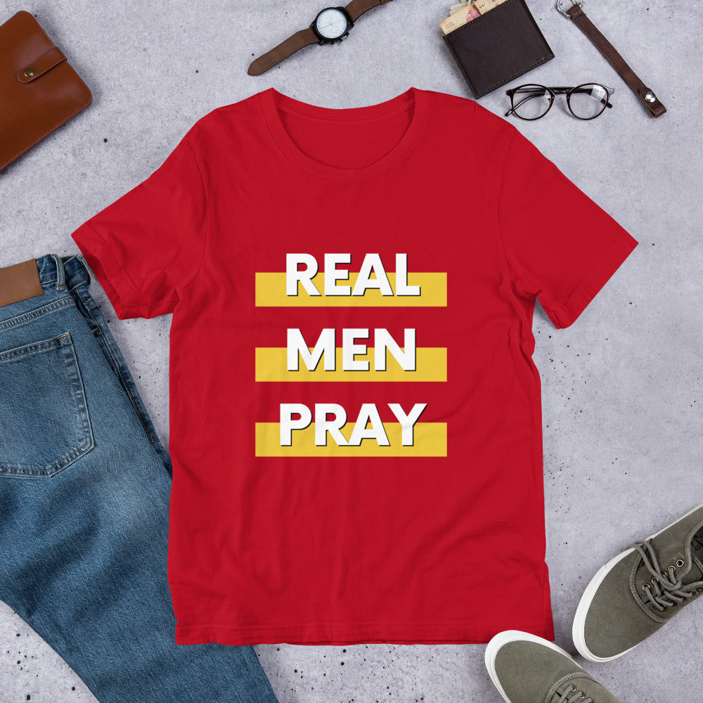 Real Men Pray - Short-Sleeve Men's T-Shirt