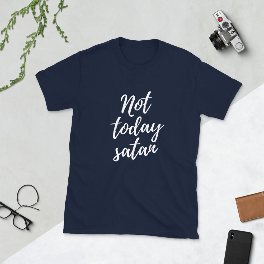 Spiritual Armor: 'Not Today Satan' T-Shirt for Faithful Believers (Unisex)