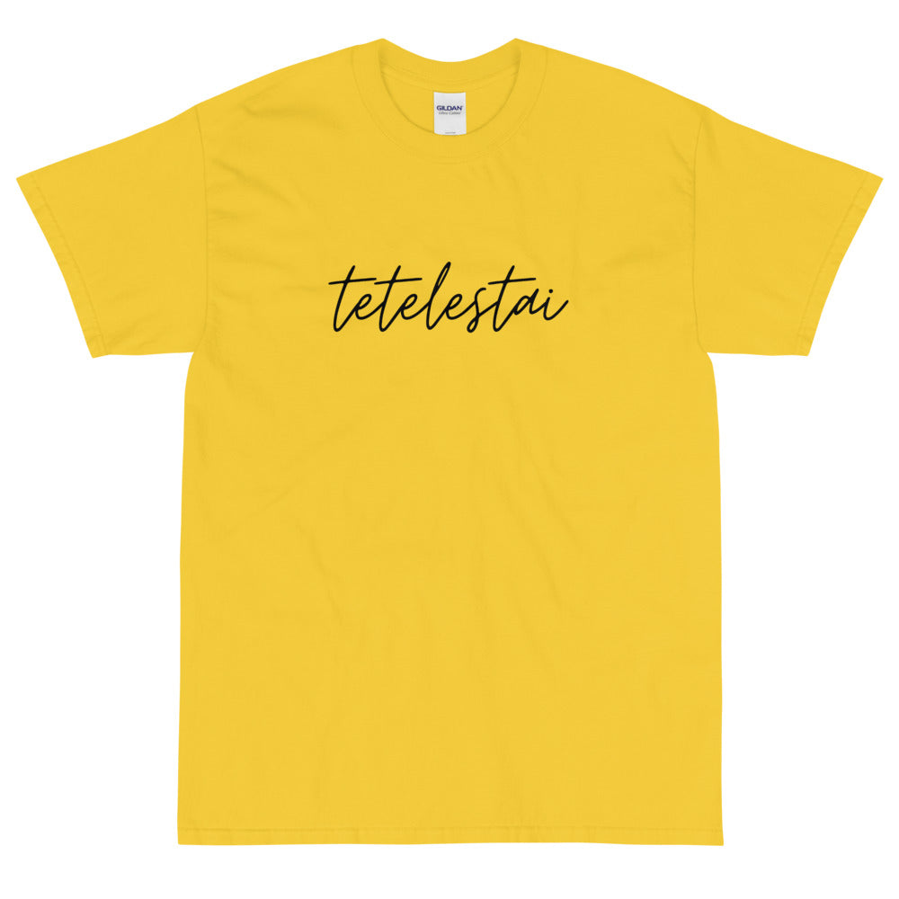 tetelestai - Short Sleeve T-Shirt (blk font)
