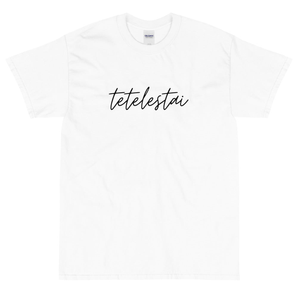 tetelestai - Short Sleeve T-Shirt (blk font)