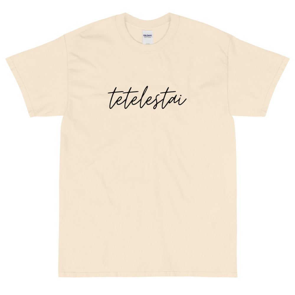 tetelestai - Short Sleeve T-Shirt (blk font)