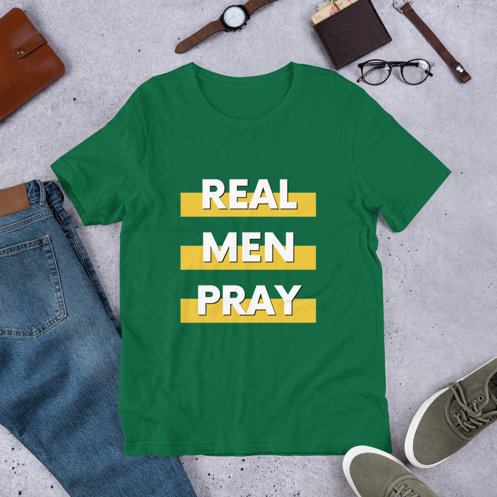 Real Men Pray - Short-Sleeve Men's T-Shirt