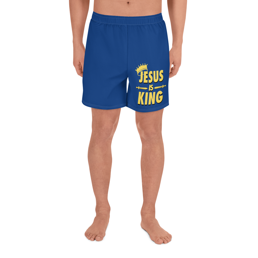 Jesus is KING - Men's Athletic Long Shorts