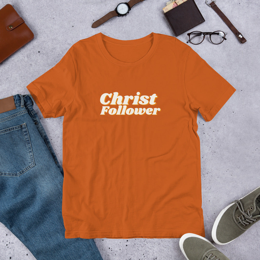 Christ Follower - Center - Short-Sleeve Unisex T-Shirt