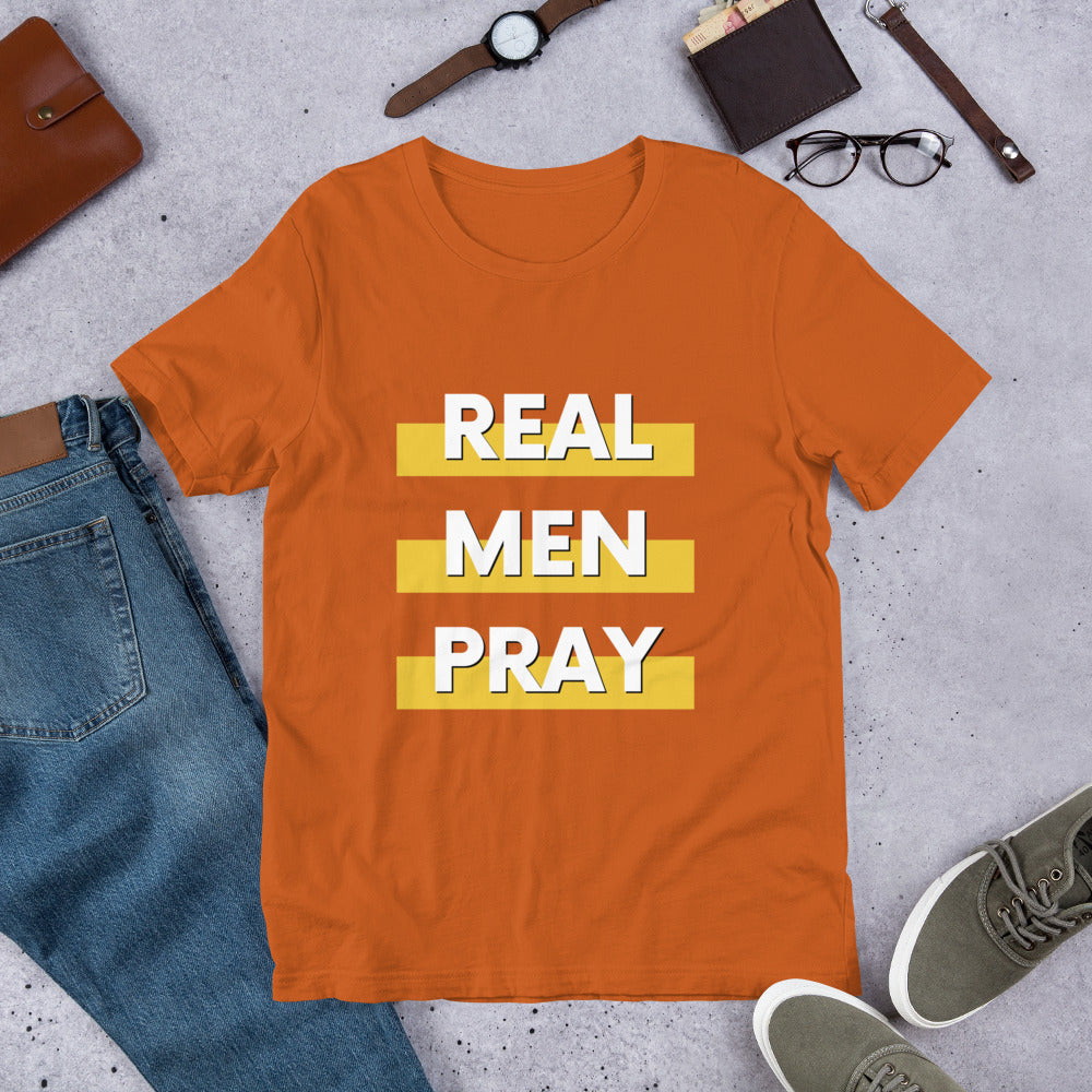 Real Men Pray - Short-Sleeve Men's T-Shirt