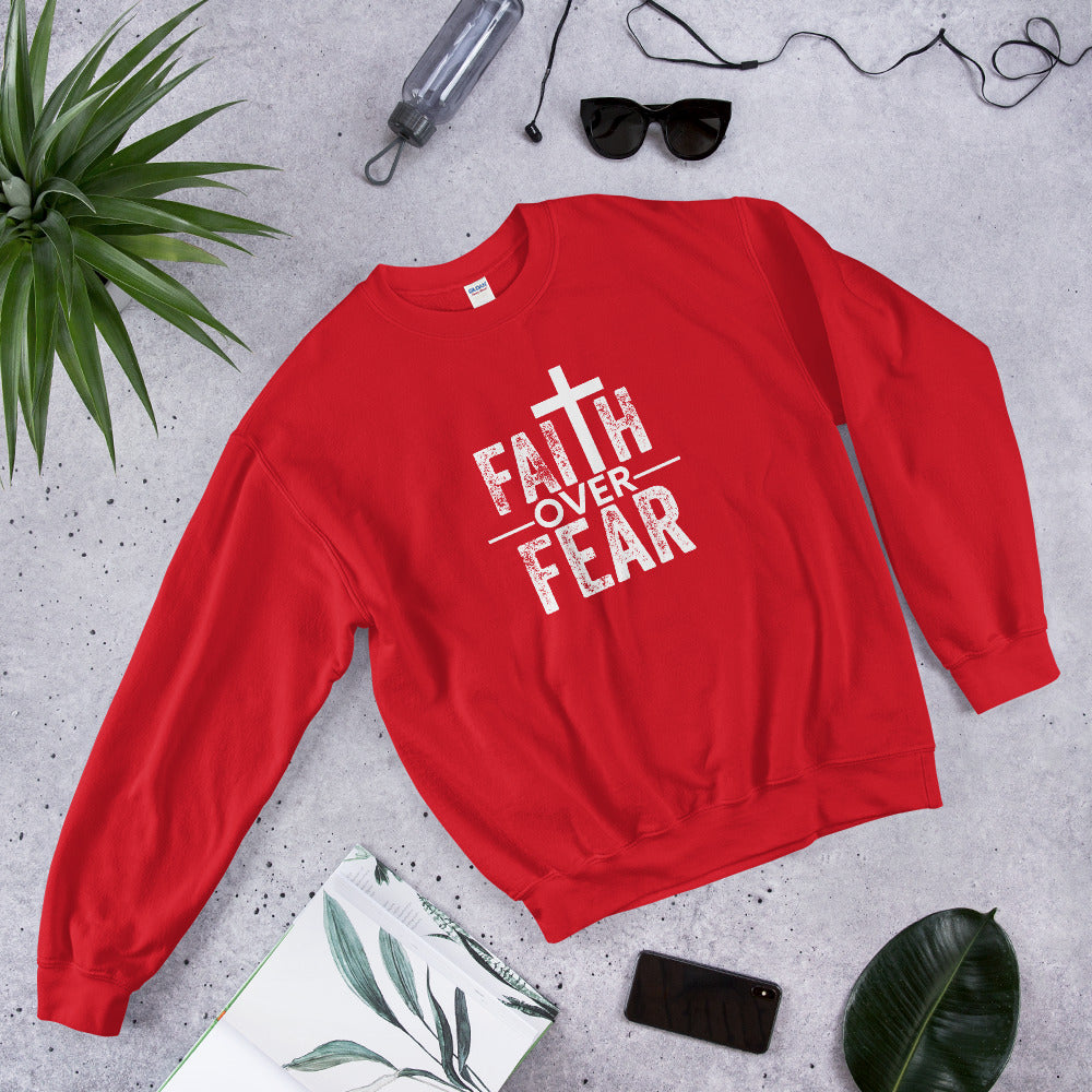 Faith Over Fear: Cozy and Comfortable Premium Sweatshirt (Unisex)