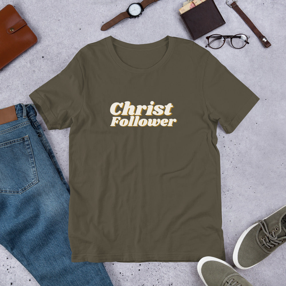 Christ Follower - Center - Short-Sleeve Unisex T-Shirt