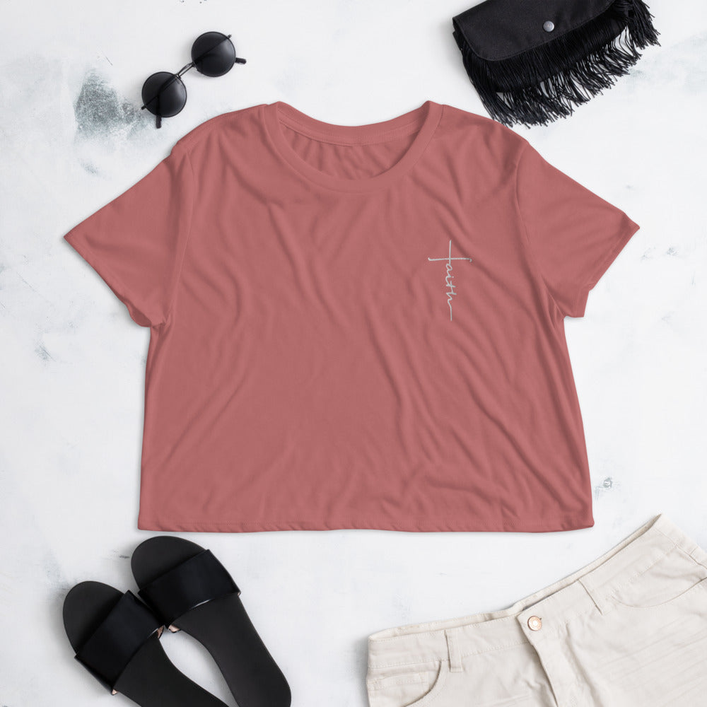 Faith Cross - Crop Tee