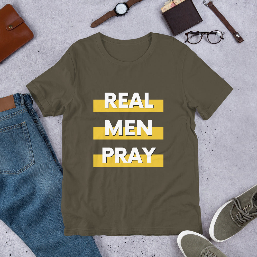 Real Men Pray - Short-Sleeve Men's T-Shirt