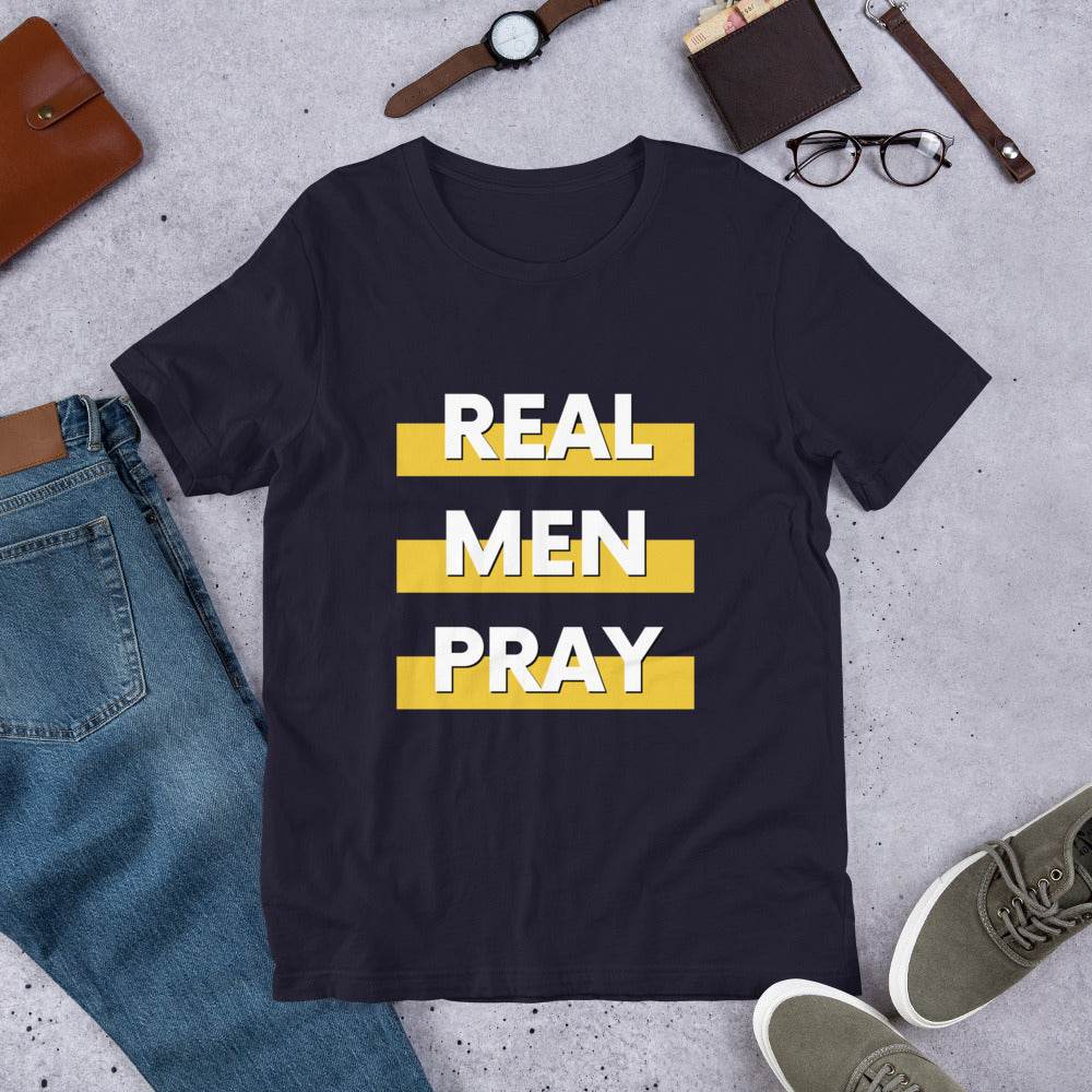 Real Men Pray - Short-Sleeve Men's T-Shirt