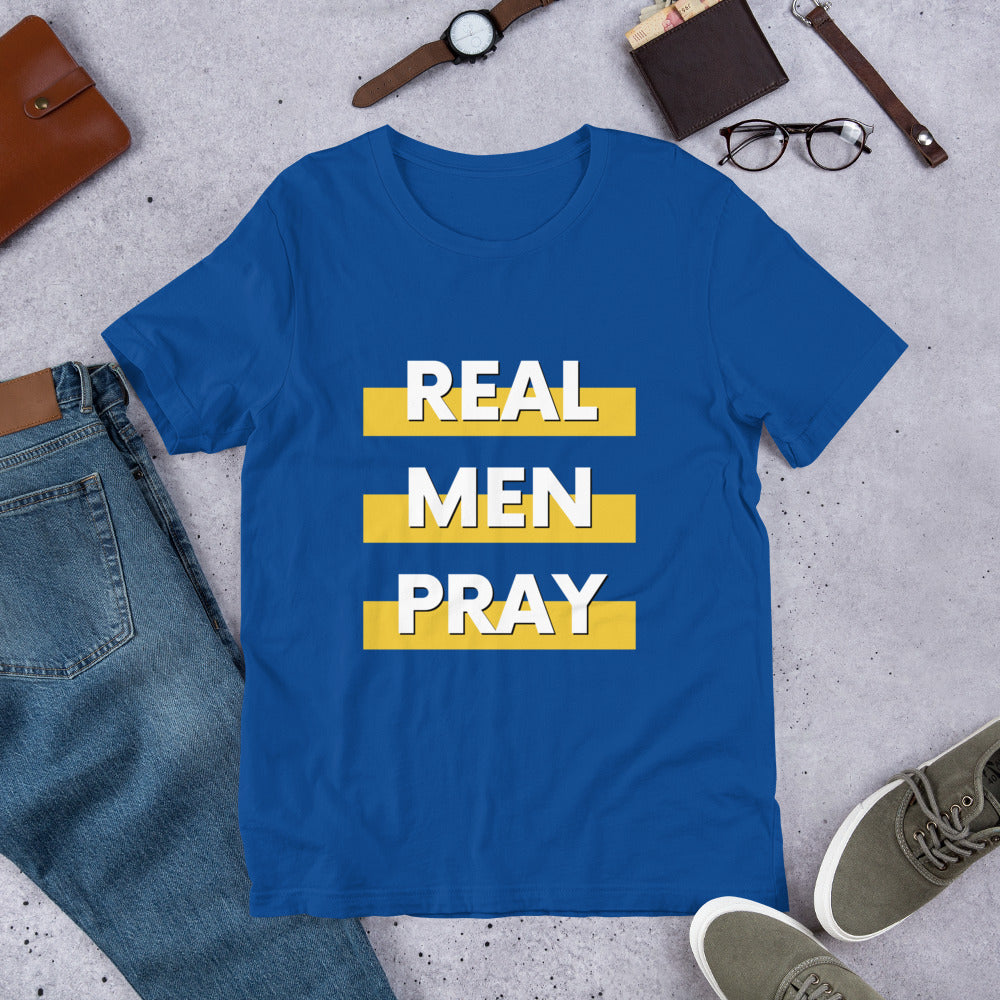 Real Men Pray - Short-Sleeve Men's T-Shirt