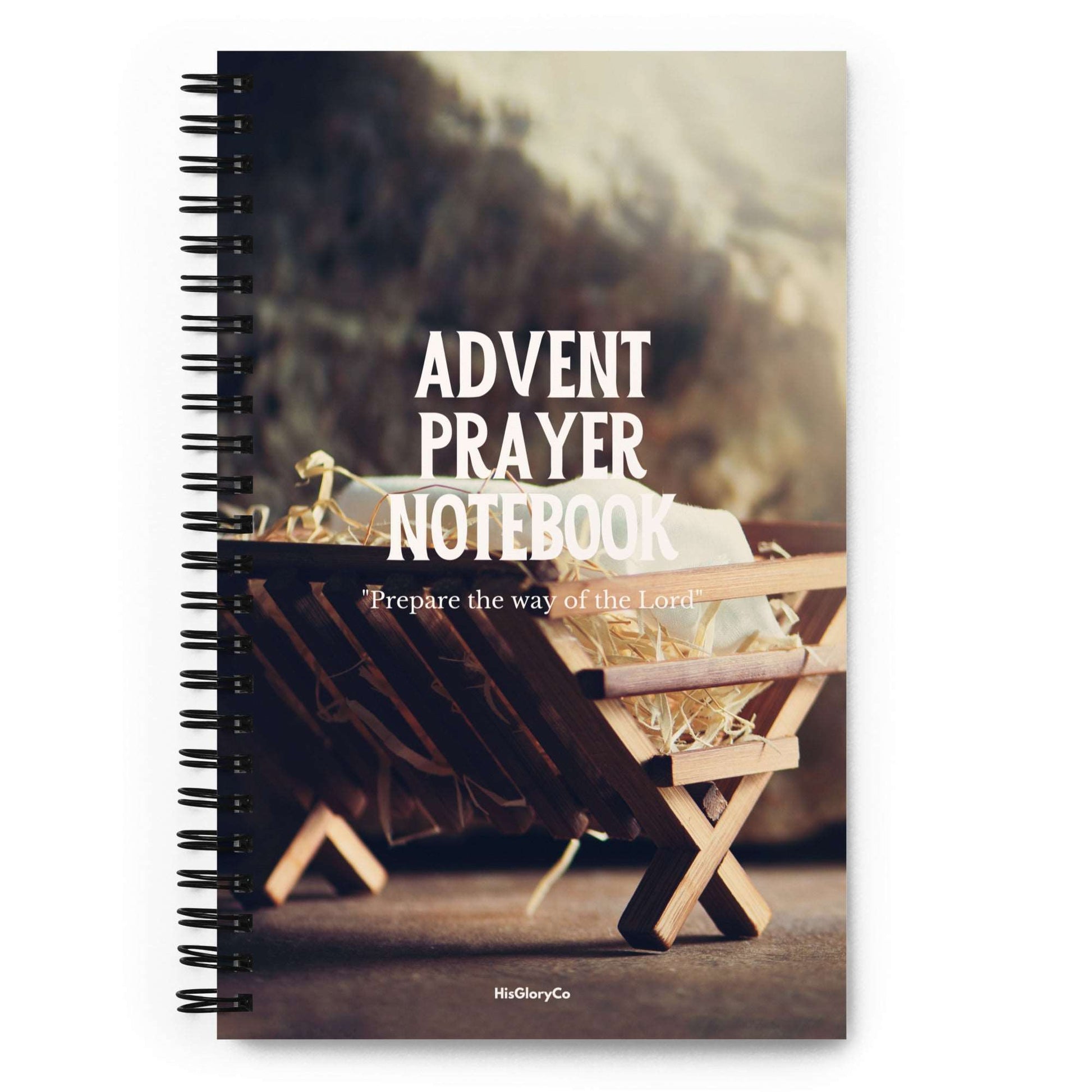 Advent Prayer Journal - Empty Manger - Spiral notebook