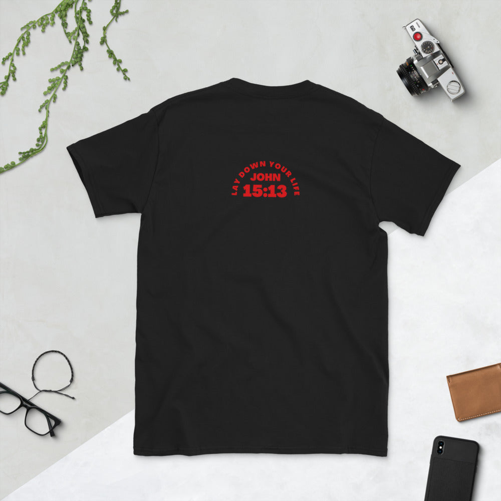 Love Like Jesus - (Back) Lay Down Your Life Short-Sleeve Unisex T-Shirt