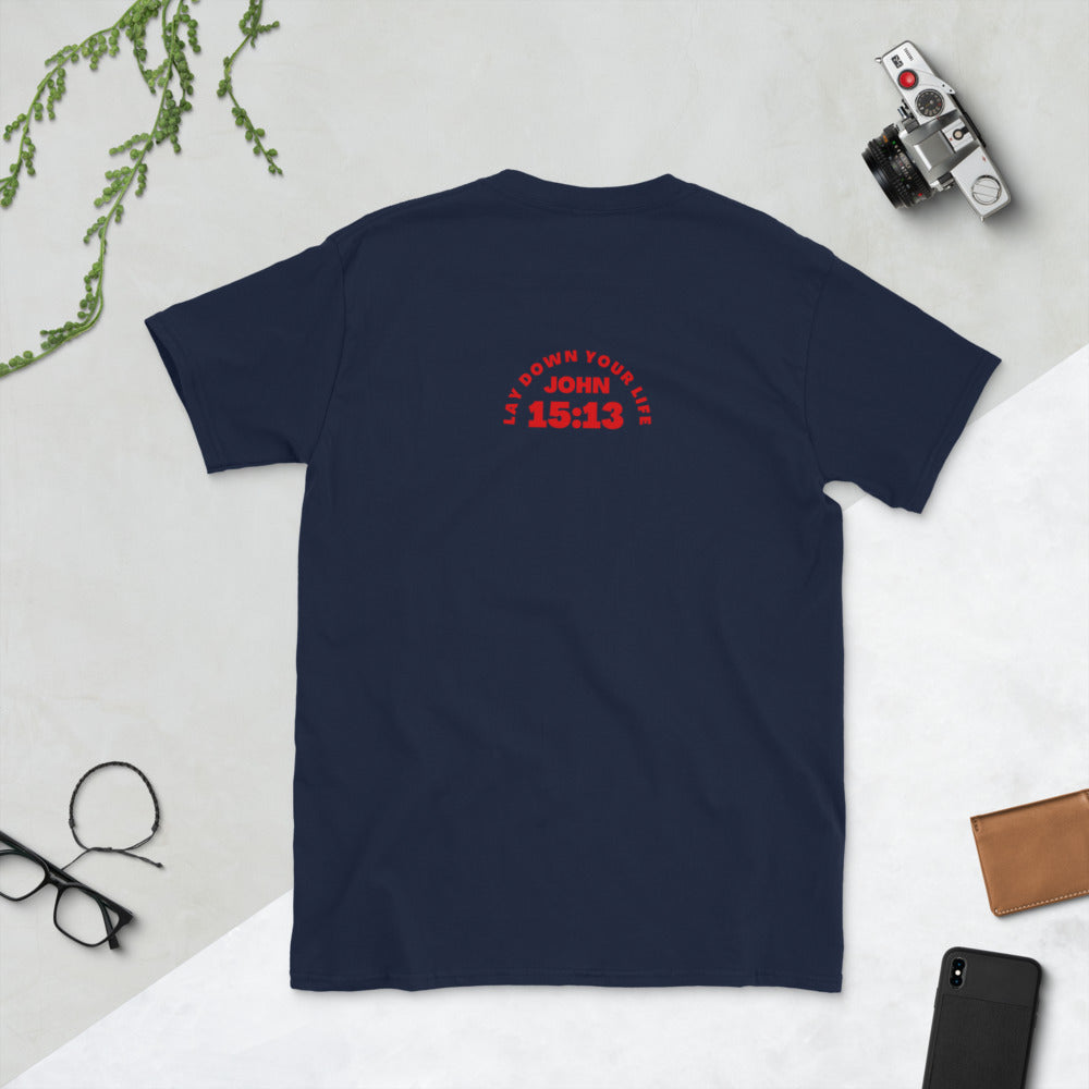 Love Like Jesus - (Back) Lay Down Your Life Short-Sleeve Unisex T-Shirt