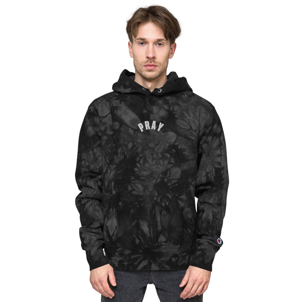 PRAY - Unisex Champion tie-dye hoodie