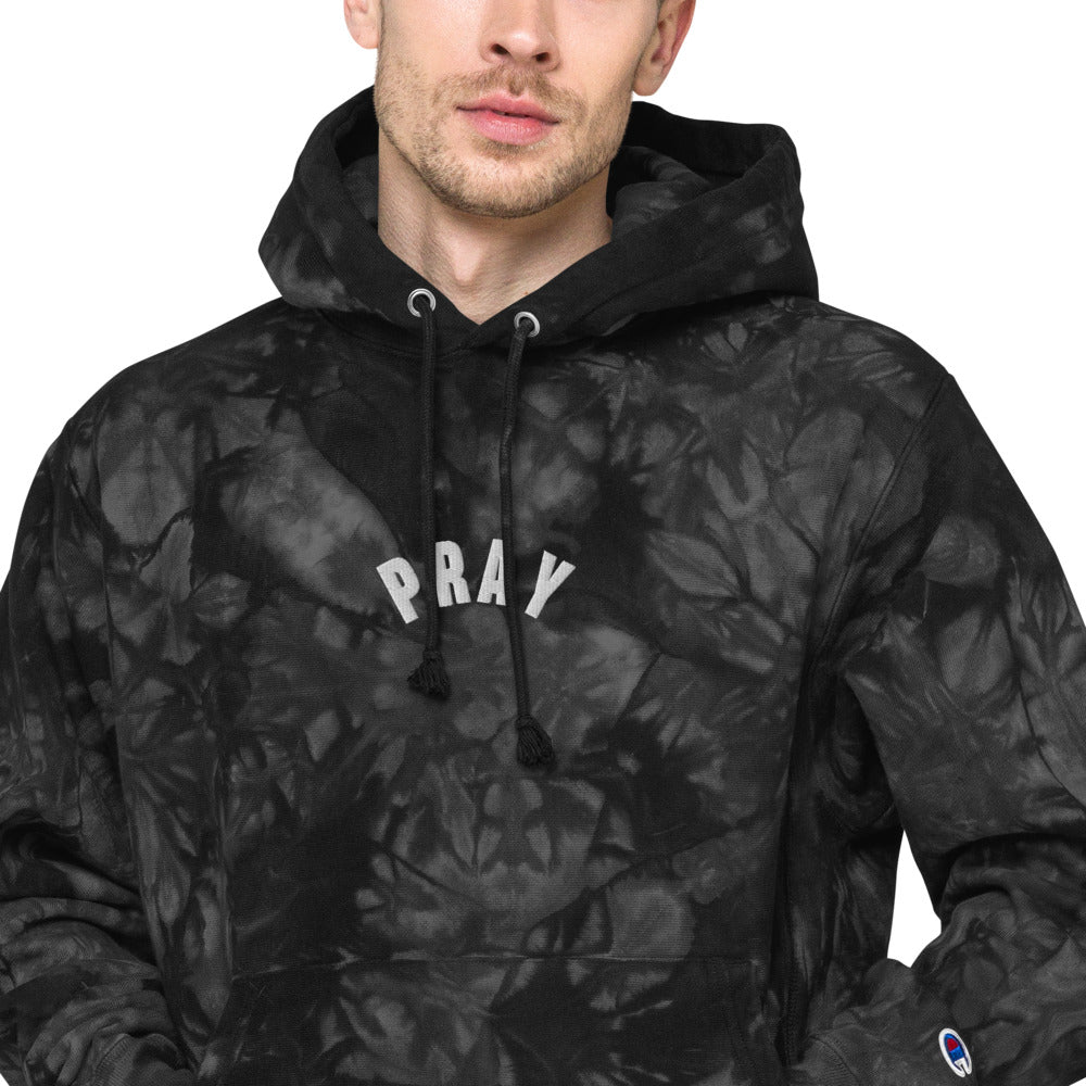 PRAY - Unisex Champion tie-dye hoodie