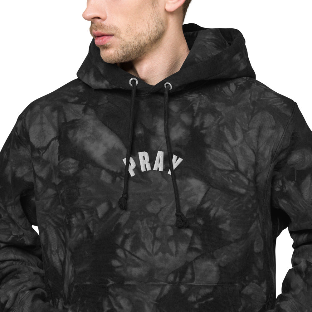 PRAY - Unisex Champion tie-dye hoodie