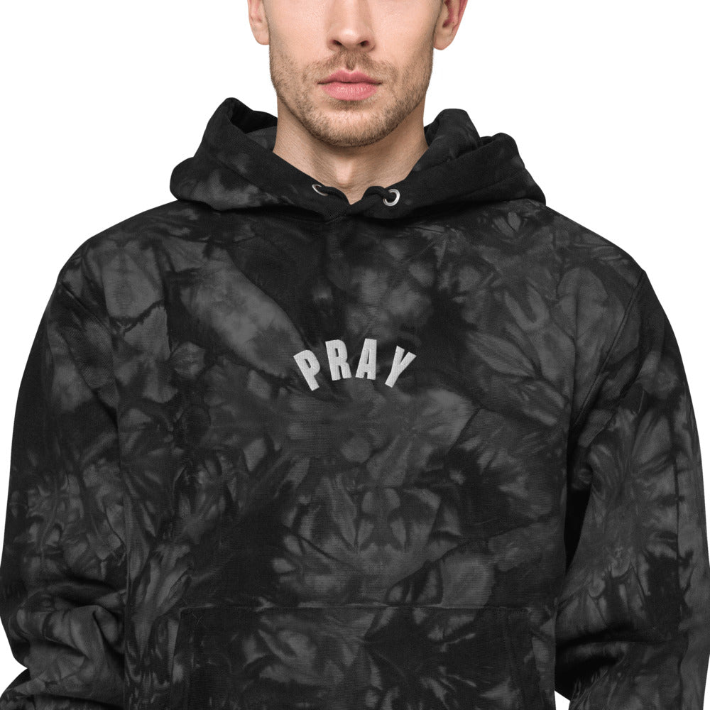 PRAY - Unisex Champion tie-dye hoodie